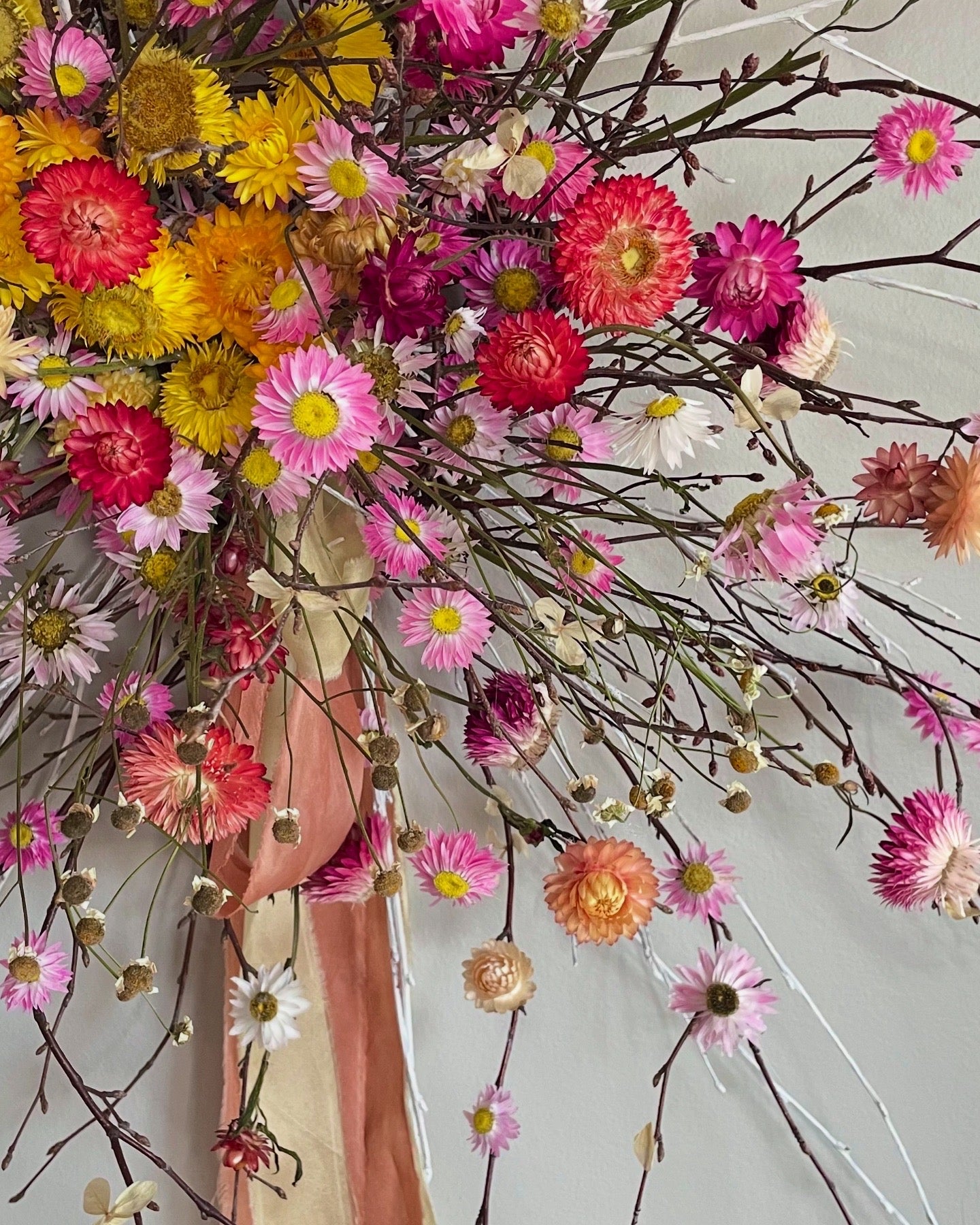 Tørket blomsterdekorasjon