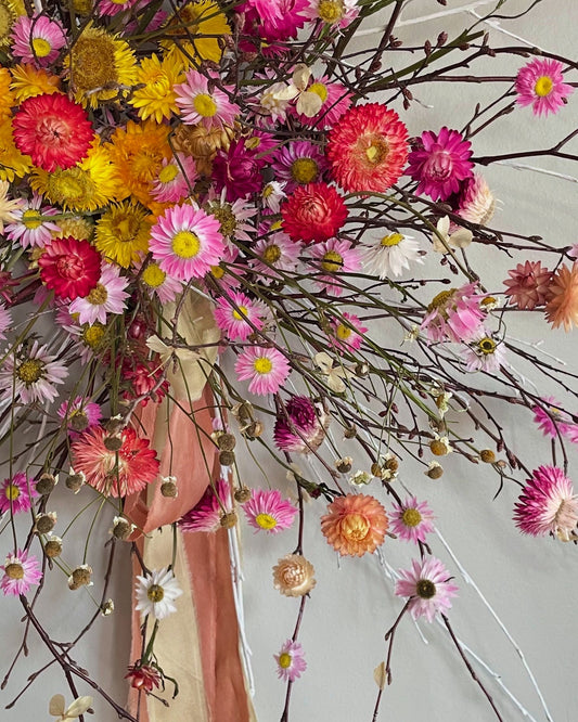 Tørket blomsterdekorasjon