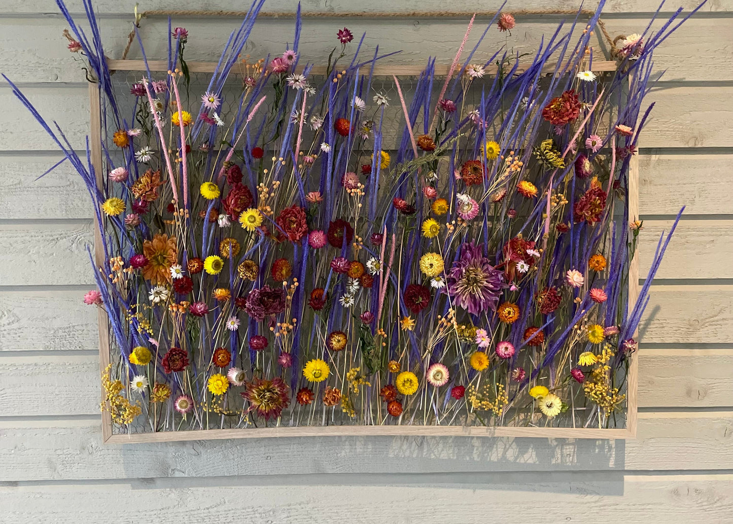 Blomsterpanel tørket