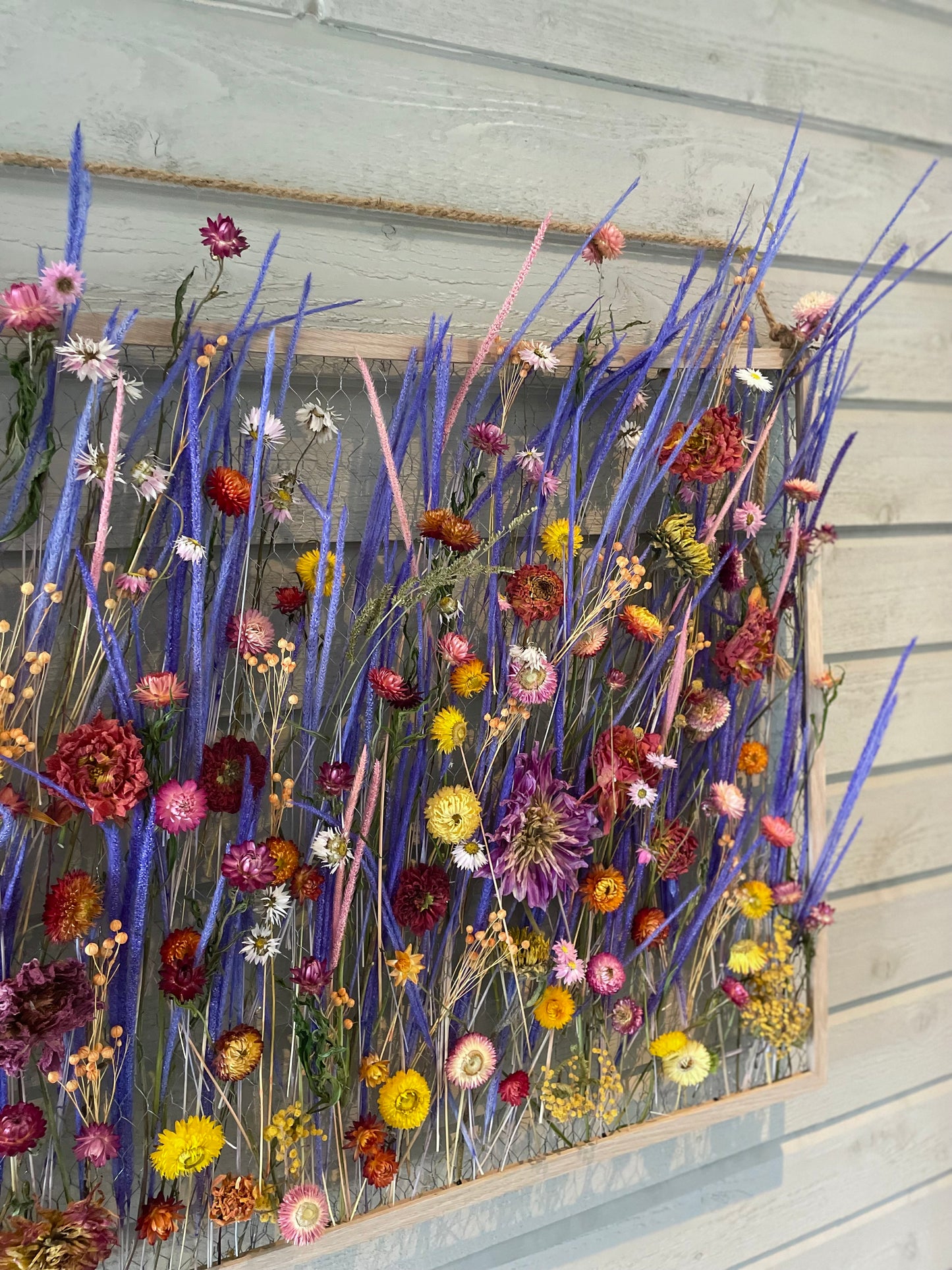 Blomsterpanel tørket