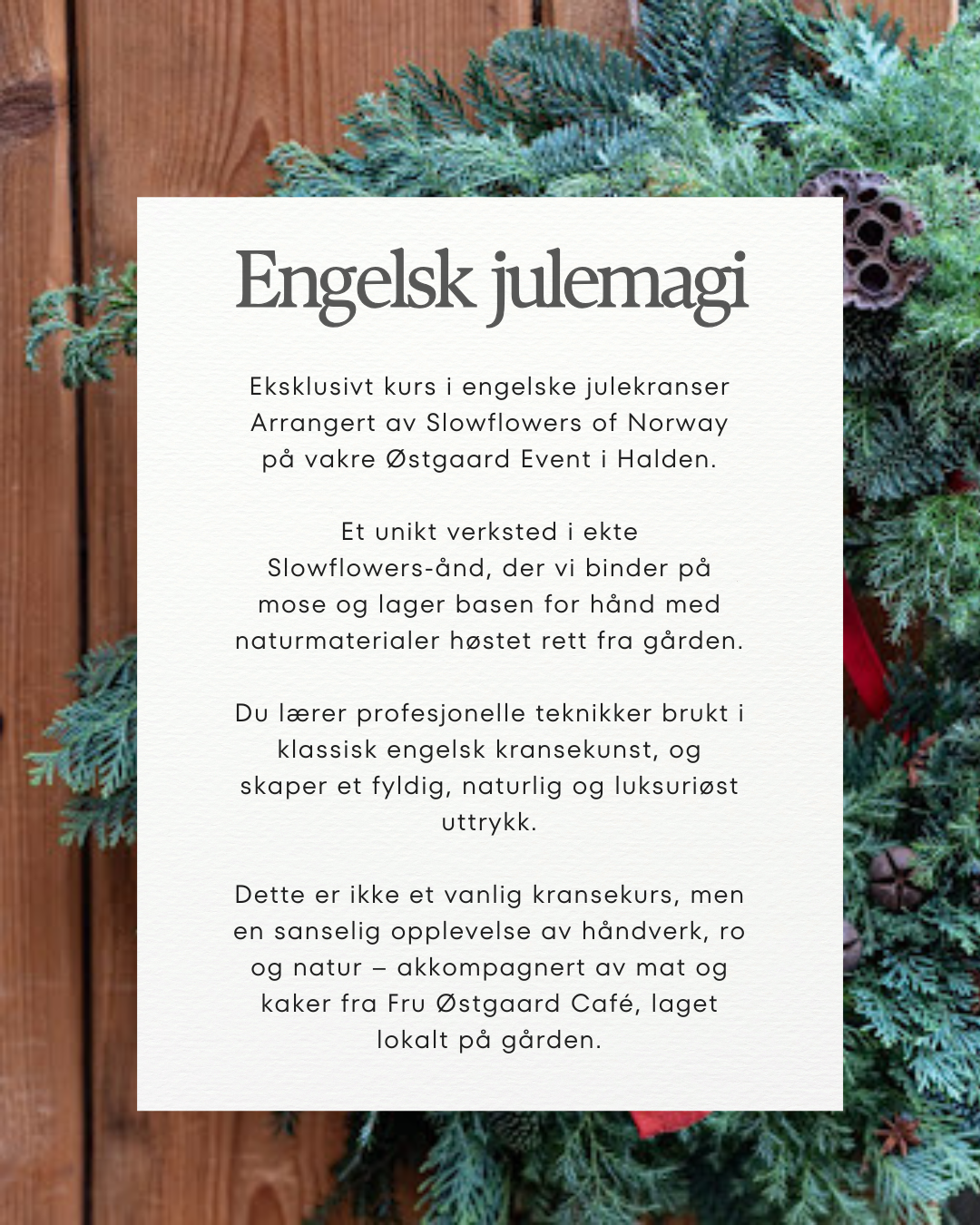 Kurs i engelske julekranser